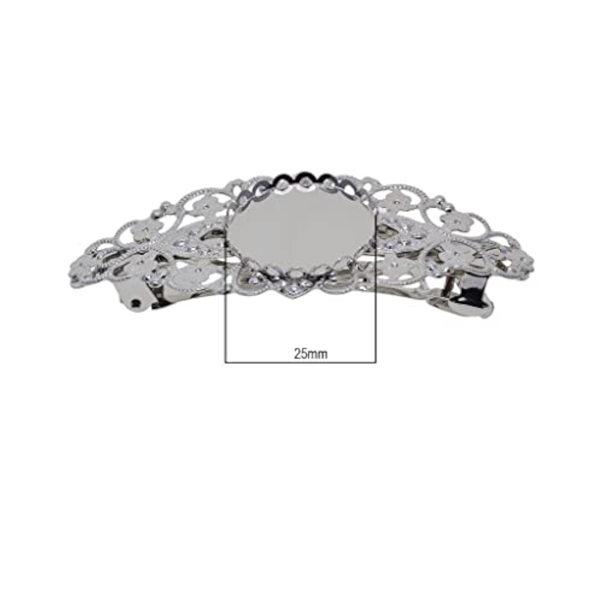 Hair Clip Filigree Flower Blank Setting Base for DIY