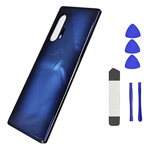 Blue Rear Back Housing Battery Genuine Glass Door Cover Case Replacement for Motorola Moto Edge Plus ; Edge+ Cover