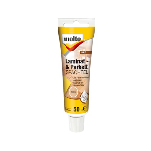 Molto Laminat- und Parkettspachtel, Zum Ausbessern von Löchern und Kratzern in Laminat-und Parkettböden, Buche, 50 ml