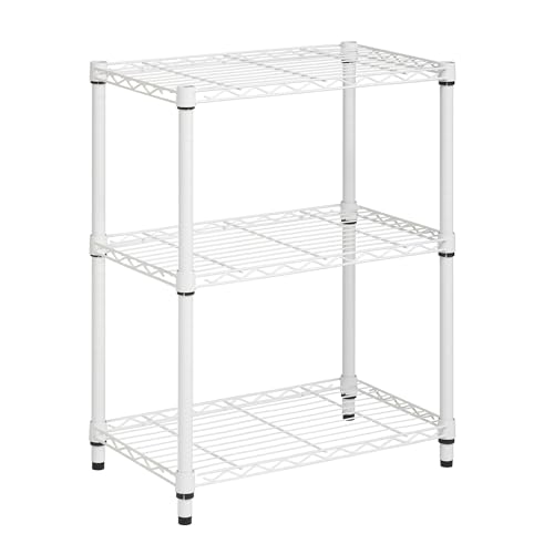 Honey-Can-Do 3-Tier Heavy-Duty Adjustable Shelves, Metal Storage Rack with 250-lb