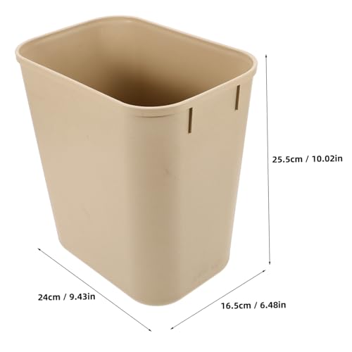Caneca de basura rectangular de plástico amarilla miniatura 2