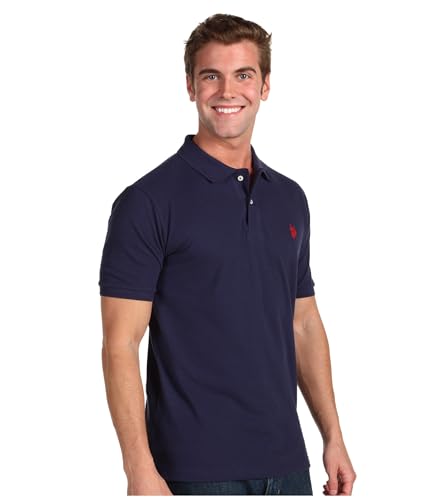 Image of U.S. POLO ASSN. Men Cotton Regular Fit Solid Polo With Small Pony