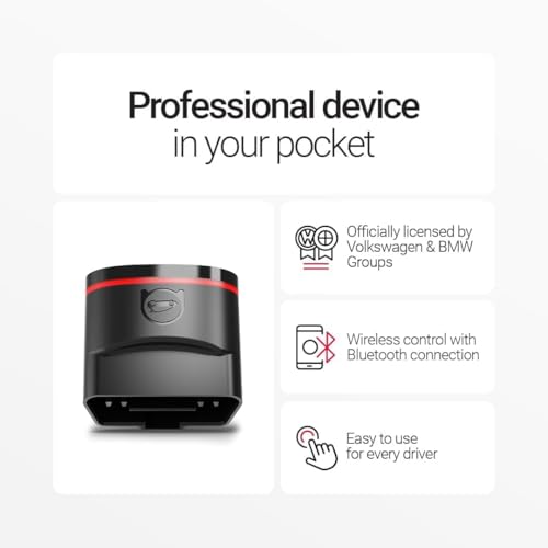 Image of OBDeleven OBD2 Diagnostic Scanner for VW, Audi, Seat, Cupra, Skoda, BMW, Mini - Next Gen Bluetooth Device, Android & iOS Compatible (Device + Ultimate Plan)