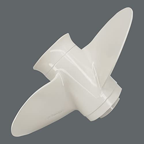 Image of 9 7 /8x10 1 /2 Boat Motor Aluminum Propeller - Compatible with Yamaha Outboard Engines C 20HP 25HP 30HP - Replaces 664-45945-01-EL 664-45945-00-00 - 10 Spline Tooth - Aluminum Outboard Propeller