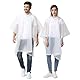 Opret Regenponcho Damen Herren Wasserdicht 2 Stück Weiß, Regencape Damen Herren, Leicht Wiederverwendbar Regenschutz, Poncho Regen mit Raum für Rucksäcke für Wandern, Festival und Outdoor