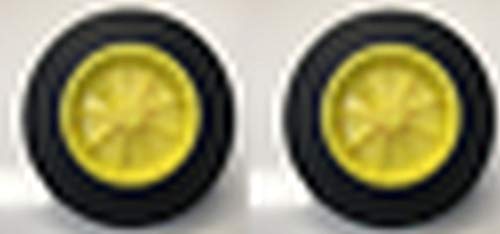 LY Tools PAIR OF REPLACEMENT WHEELIE BIN WHEEL/WHEELIE BIN WHEELS 200/50-100 YELLOW