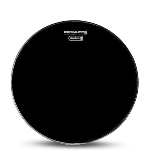 Peau de batterie noire 35,6 cm SHADOW simple pli pour éliminer les sons sourds