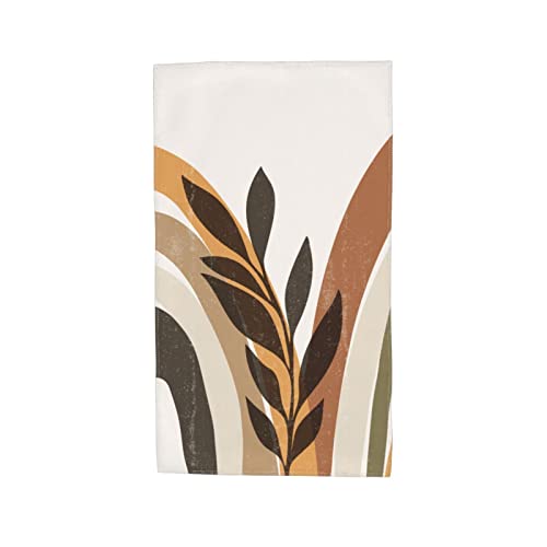 Varun Cute Boho Leaves Long Hand Towels Abstract Colorful Background Wild Plant Art Design Ultra Soft Towel Absorbent Luxury Towels For Bathroom Hotel Gym And Spa 27.5X15.7In #TOP7