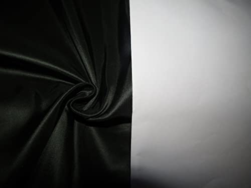 Soie 100% satin Duchess vert foncé noir résout les drapés sans tenue