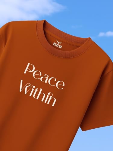 Image of Nobero Men's Oversized Graphic T-Shirt for Men | Soft Cotton | Drop Shoulder Relaxed Fit | Printed Casual Tshirt for Men