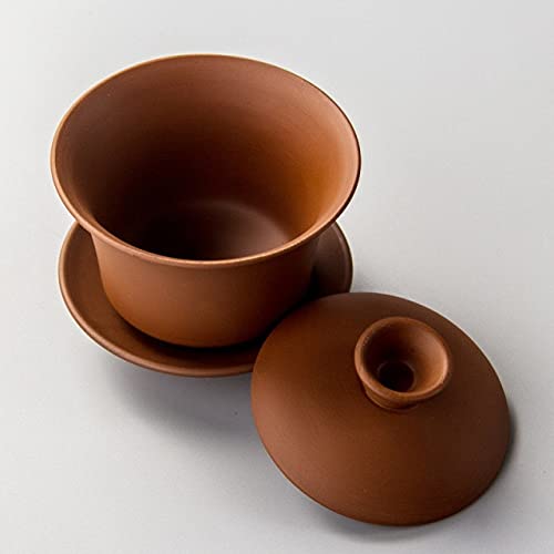 CODAO Juego de té Gaiwan de Arcilla púrpura, Elegante Taza de té Gaiwan, Tapa de sopera, tazón, platillo, Taza de té CODAO Juego de té Gaiwan de Arcilla púrpura, Elegante Taza de té Gaiwan, Tapa de sopera, tazón, platillo, Taza de té