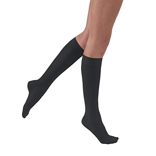 Image of BSN Medical 119538 Jobst Ultra Sheer Compression Stocking, Knee High, 20-30 mmHG, Closed Toe, Small, Anthracite