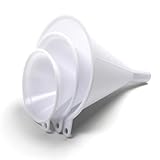 Norpro Plastic Funnel, Set of 3, Set of Three, White