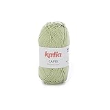 Material: 100 % algodón. Katia Capri – Color: Rosa Bebé (82169) – 50 g/aprox. 125 m de lana.