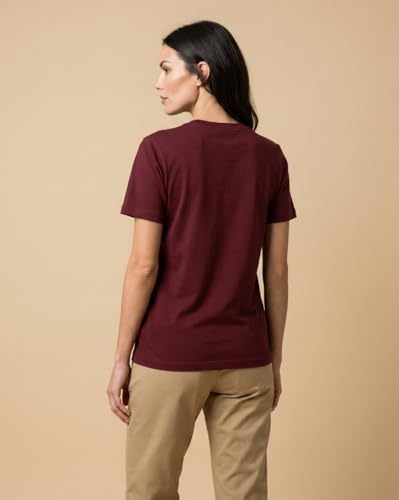 Image of Nobero Women's Graphic Printed T-Shirt | Regular Fit 180 GSM Cotton Tee for Women | Comfortable Round Neck Casual Wear