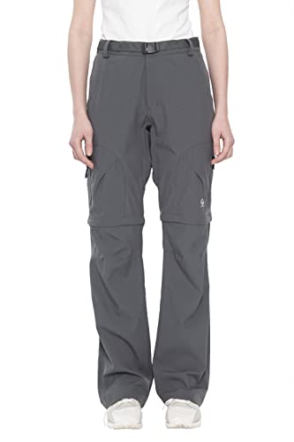 Little Donkey Andy Women's Lightweight Convertible Pants Zip-Off Quick Dry Hiking Pants Steel Gray Size M