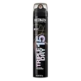 Redken Triple Dry 15 Dry Texture Finishing Spray | For All Hair Types | Adds Body & Shine Without Stickiness | Medium Hold | 8.5 Oz