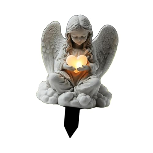 KiBcsLic Engel Dekorativer Gartenstecker 2D Schild, Cherubs Ornament...