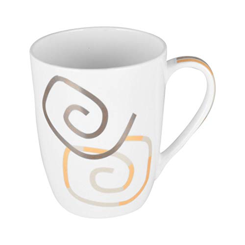 Image of U.P.C. Milk Mug Set of 2 | Ceramic & Bone China Coffee Milk Cups | Designer Printed Tea Coffee Mug Set | Large Capacity Milk Mugs | Microwave Safe Cup Set (MM512)