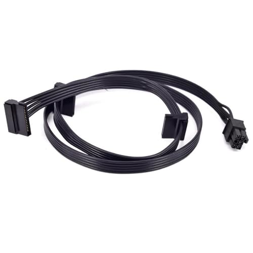 HSSDTECH Corsair CX850M / CX750M / CX600M Modulares Netzteilkabel - 6-Pin auf 3X SATA Stromadapterkabel (70cm)