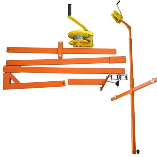 Air Conditioning Outdoor Unit Specialized Installation Tool, Hand Winch + Bracket, Universal Disassembly Lift Tool (Color : 3HP Bracket+20m Winch) (5hp Thickened Bracket+10m Winch)