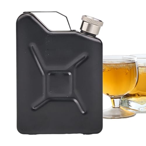 xowwyue Frasco Para Hombre | Frasco Pequeño - 150 ml Acero Inoxidable A Prueba de Fugas Recipiente para Whisky para Camping, Uso Diario, Hombres, Aire Libre, Trekking, Senderismo, Mayores, Gimnasio,