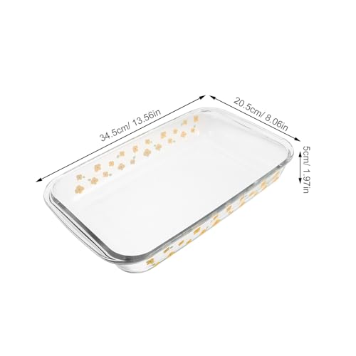 Plat en verre résistant four rectangulaire vaisselle multi-usage transparente