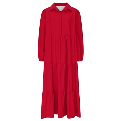 Robe chemise décontractée à jupe bouffante et coupe fluide aérienne - 4