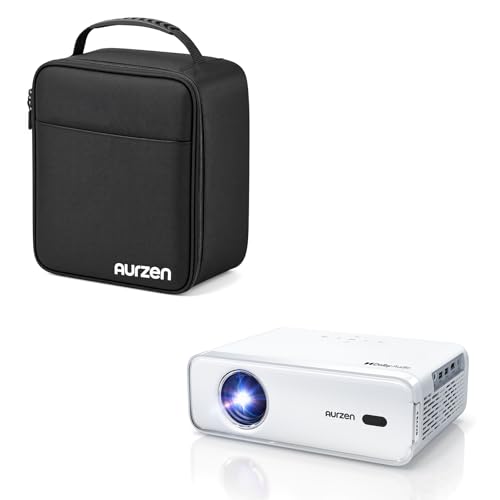 Funda para proyector Aurzen EAZZE D1, blanco, con corrección automática y estuche portátil miniatura 1