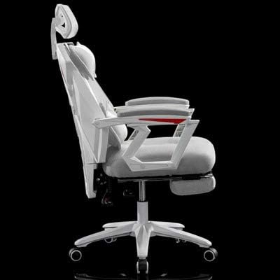 Lxlux Silla Silla Home Computer Gaming Chair Estudiante Blanco Silla De Masaje Internet Cafe Combinación Comercial Rueda con Personal Elástico,D