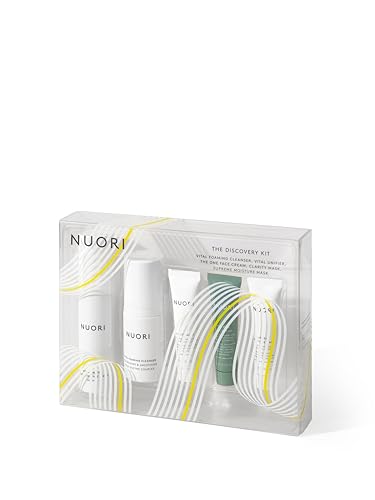 Noon Skincare Reviews: NUORI & NOONI Kits for Radiant Skin 1 NUORI Discovery Kit | 5 Products, Including Vital Unifier, Vital Foaming Cleanser, Clarity Mask, The One Face Cream & Supreme Moisture Mask, For All Skin Types