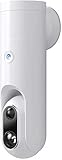 Sticker-Eye 1080p Indoor/Outdoor Wireless Smart Home Camera IP54 Weather Resistant with Night Vision, 2-Way Audio, Built-in Person Detection and Face Recognition, One Pack, White
