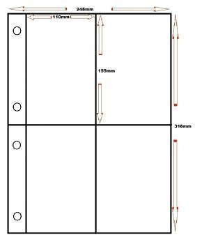 10 Additional Sleeves to fit Guardian Postcard Binders