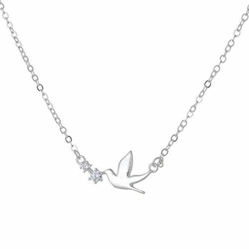 Collier hirondelle en diamant à offrir | Cadeau femme chaîne de clavicule