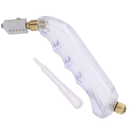 Hilitand Tungsten Steel Glass Cutter with Large, Ergonomic Handle, Easy to Use, Uses for Glass, Ceramic Tiles, Mirror Cutting