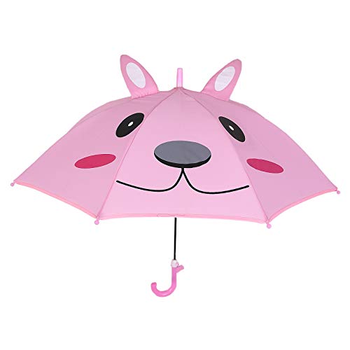 ANUFER Kids 3D Animated One Piece Coverall Rain Suit Reflective Hooded Raincoat with Umbrella 3-10 Years3