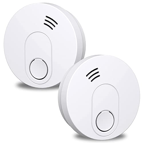 Andyssey Smoke Detector, Smoke Alarm with 10 Year Life Time, Photoelectric Fire Alarm with Battery with Low Battery Failure Warning Button, Fire Alarm Smoke Detector UL Listed, GS526A 2 Packs Andyssey Smoke Detector, Smoke Alarm with 10 Year Life Time, Photoelectric Fire Alarm with Battery with Low Battery Failure Warning Button, Fire Alarm Smoke Detector UL Listed, GS526A 2 Packs