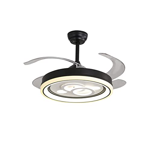 Ventilateur de plafond rétractable télécommandé à économie d'énergie pour chambre à coucher