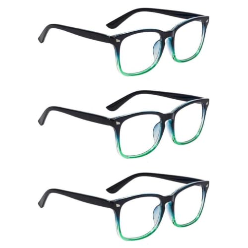 Image of Blue Light Blocking Computer Glasses for Men & Women, Square TR90 Lightweight Eyeglasses Frame, Anti Eye Strain UV Protection, Clear Lens for Gaming Office Reading