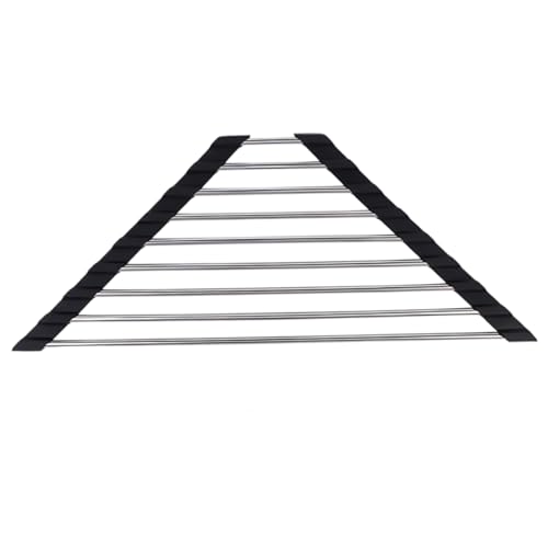 NAMOARLY Rejilla De Drenaje para Fregadero Escurridor Enrollable Triangular Inoxidable para Platos y Utensilios Organizador De Cocina
