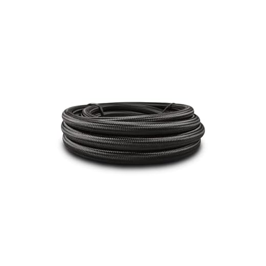 Vibrant Performance 11983 Nylon Braided Flex Hose (20ft Roll of Black ; AN Size: -16; Hose ID 0.89")
