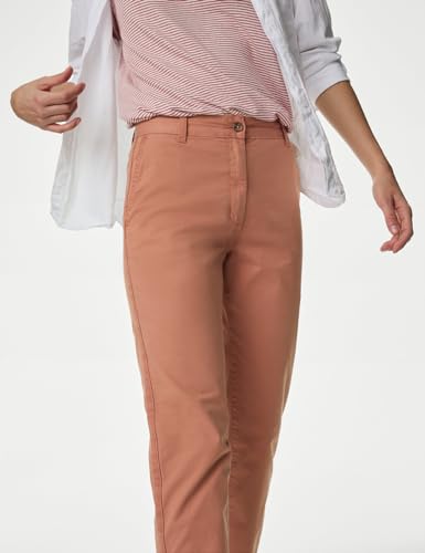 Image of Marks & Spencer Cotton Rich Tea Dyed Slim Fit Chinos
