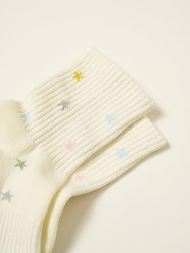 Image of Shapes Studio Half Calf Grip Socks, Cute Fruit Pilates Socks, Ruffle Socks, Non-Slip for Barre Yoga