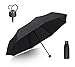 Mini Taschenschirm - Tragbarer Leichter Kompakter, Sonnenschirm Mit 95% UV, Schutz FüR Sonne Und Regen (Schwarz)