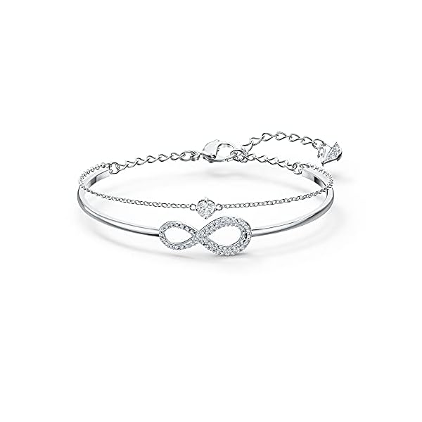 SWAROVSKI Women's Infinity Crystal Jewelry Collections, Rhodium & Rose Gold Tone Finish