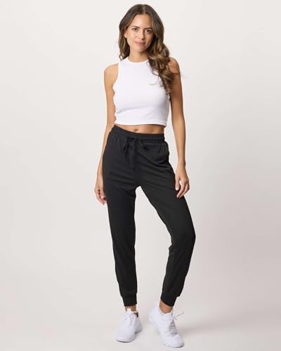 Image of 3 Pack Women's Joggers Sweatpants Lounge Pants Yoga Workout Pajama Pockets