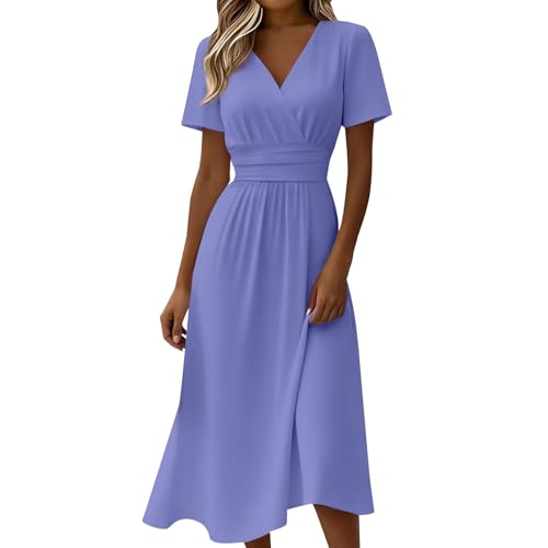 Robe d'été mi-longue anti-transpiration et fluide pour le bureau