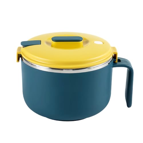Tazón de ramen de acero inoxidable 304 con tapa 900ml miniatura 1
