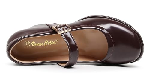 Image of VenusCelia Women's Mary Jane Pump Heeled Shoe