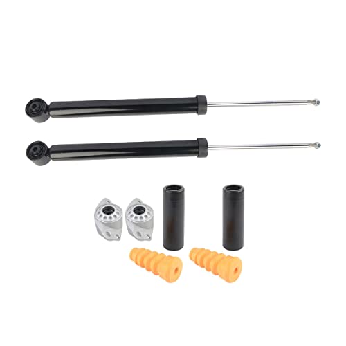 NSGMXT 2x Stossdämpfer hinten + Domlager + Staubmanschetten Kompatibel mit POLO 9N 1.4 TDI 1.9 TDI BMT BAY BKY BME 6Q0513025R 6Q0513025AA